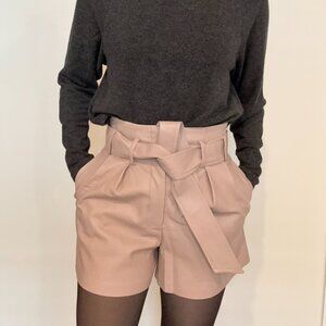 Zara faux leather paperbag shorts - Size XS